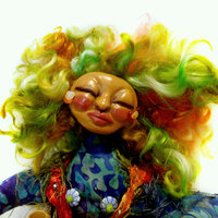 Made to Order - OOAK Art Doll for Self Care - Wild Woman and Pocket of Love