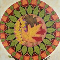 She Holds the Seasons - Original Mandala Painting 12x16
