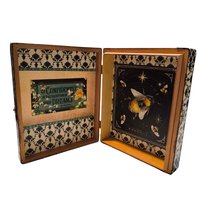 Botanical Nature Celestial Bee Altered Cigar Box - Tarot Crystal Storage 
