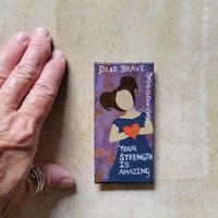 Dear Brave Goddess - Original Painted Art Magnet 4x2