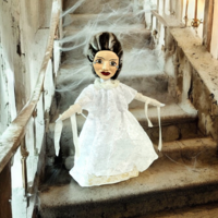 Bride of Frankenstein  - OOAK Art Doll - Spooky Women