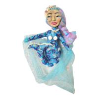 OOAK Beaded  Mermaid Art Doll - Lana of the Calm Waters