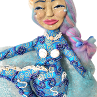 OOAK Beaded  Mermaid Art Doll - Lana of the Calm Waters