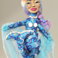 OOAK Beaded  Mermaid Art Doll - Lana of the Calm Waters