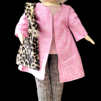 Betty White - OOAK Art Doll with Miniature Tote Bag