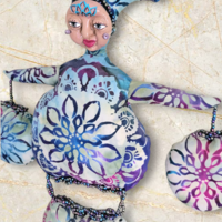 It's all a Balancing Act -   OOAK Beaded  Art Doll 