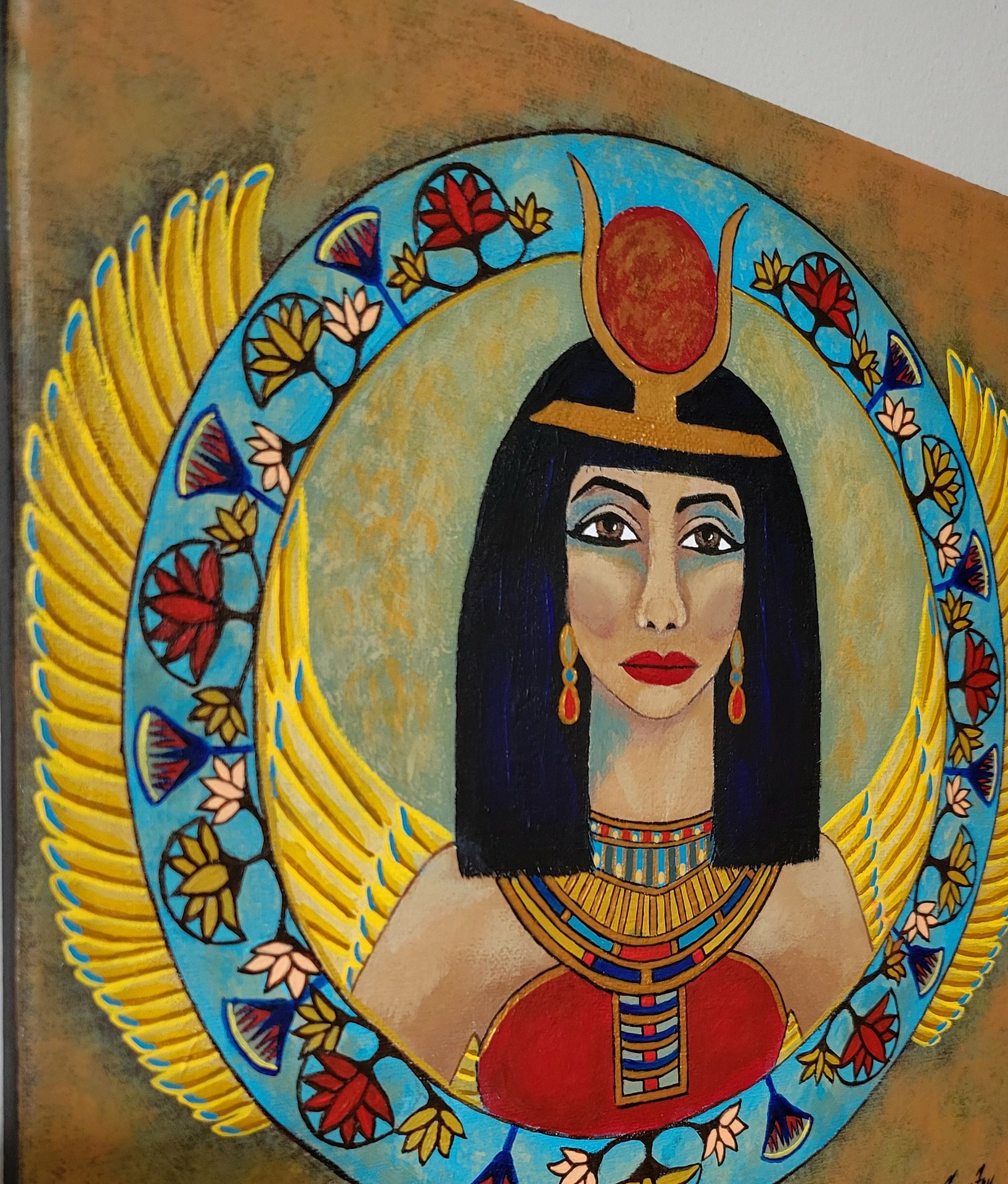 Goddess Isis Wall Art - Original Painting 12x12