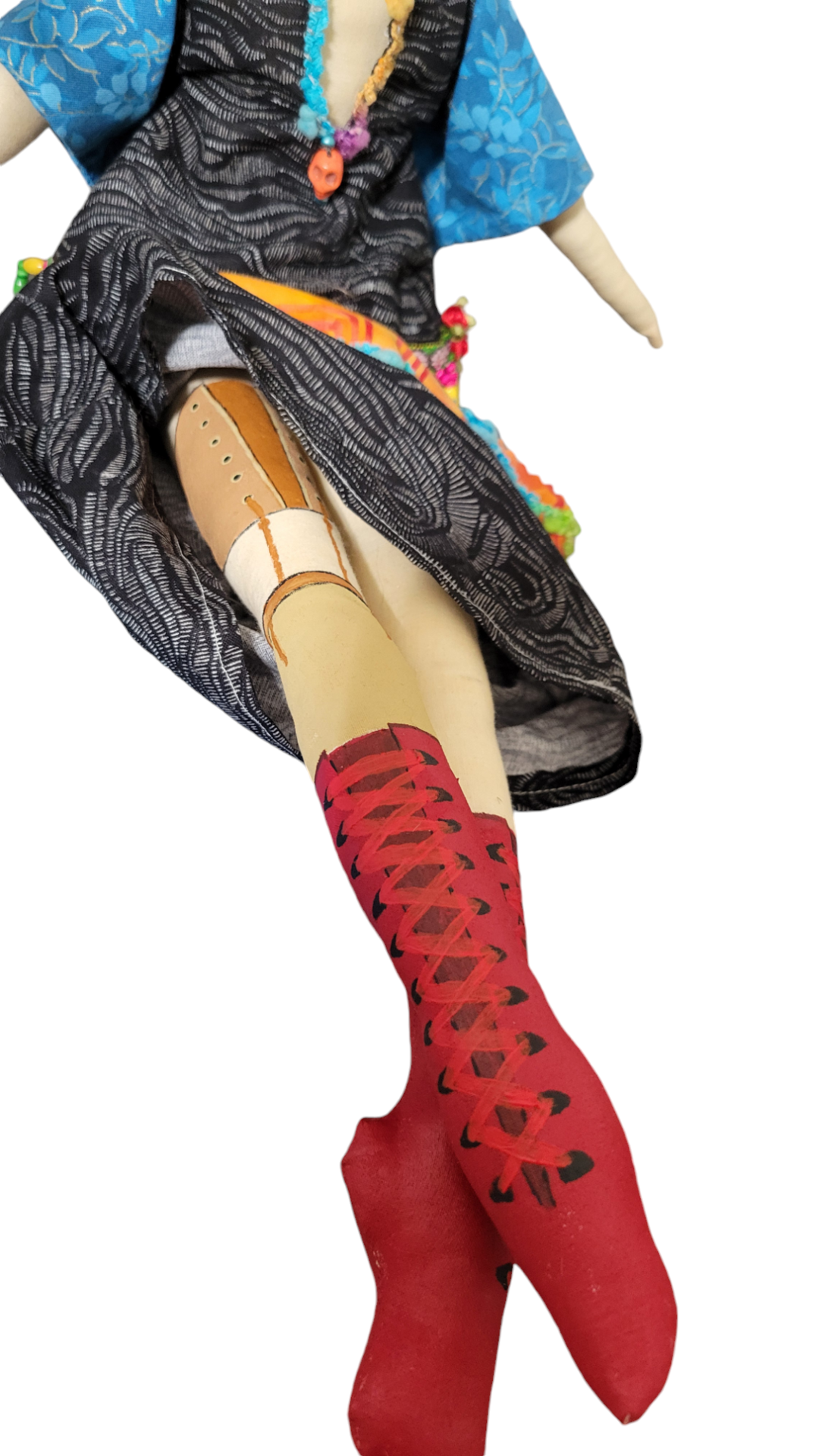 Frida Kahlo OOAK Art Doll - Cloth and Clay Wall Art