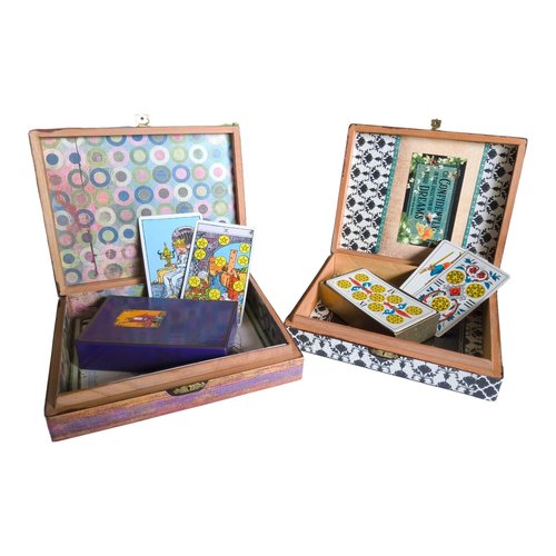 Floral Nature Altered Cigar Box - Crystal or Tarot Storage 