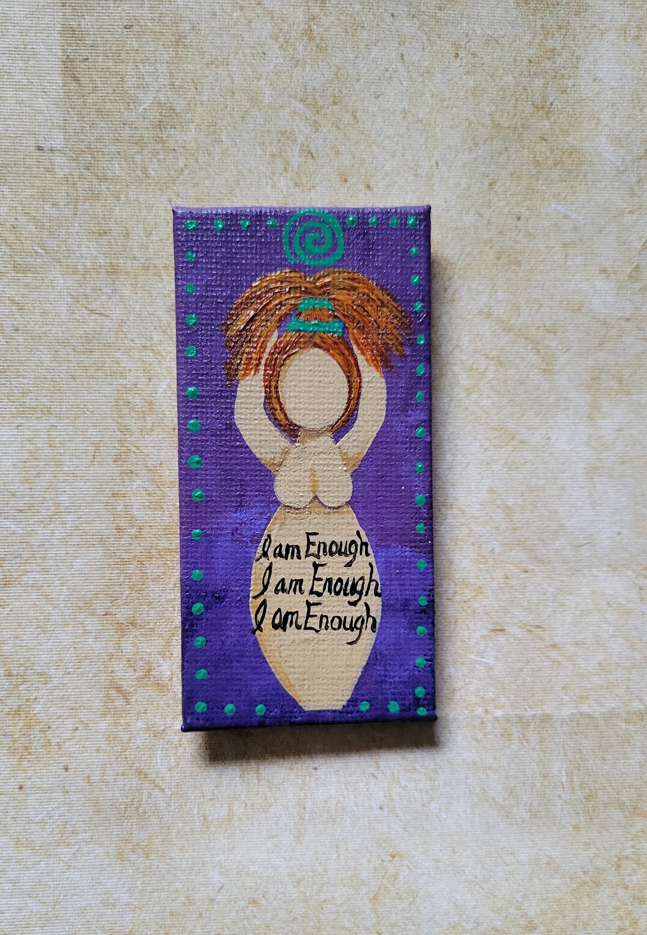 I Am Enough - Original Painted Art Magnet 4x2