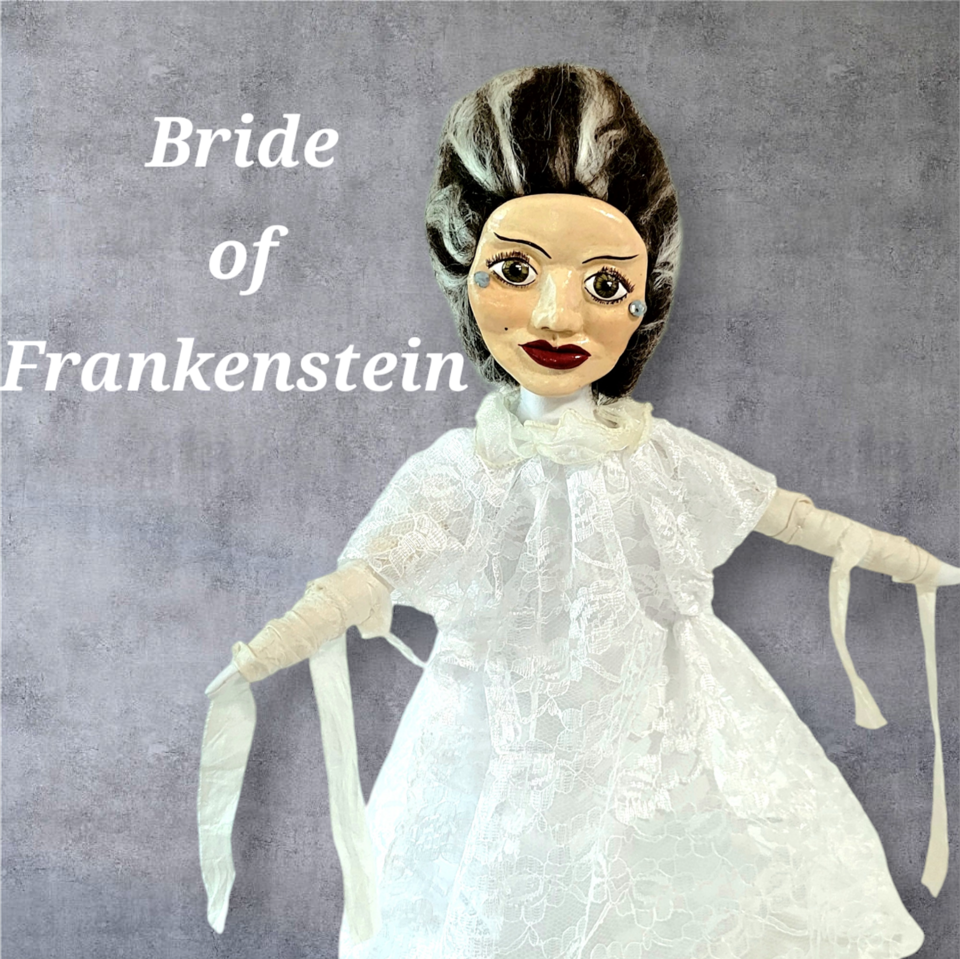 Bride of Frankenstein  - OOAK Art Doll - Spooky Women