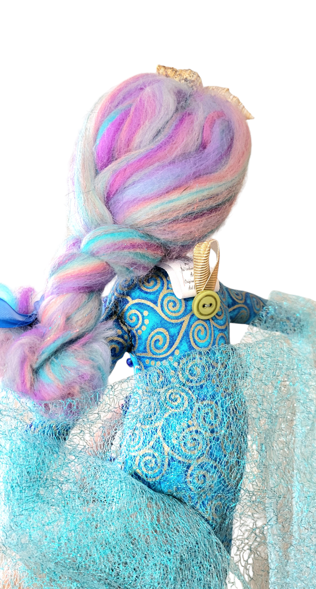 OOAK Beaded  Mermaid Art Doll - Lana of the Calm Waters