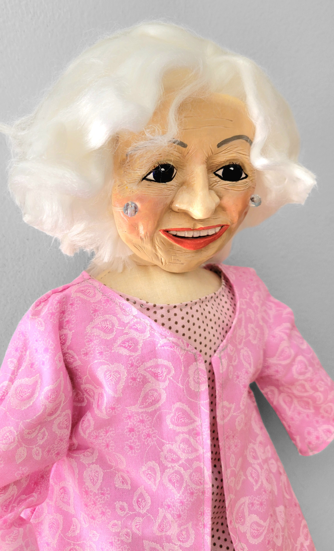 Betty White - OOAK Art Doll with Miniature Tote Bag