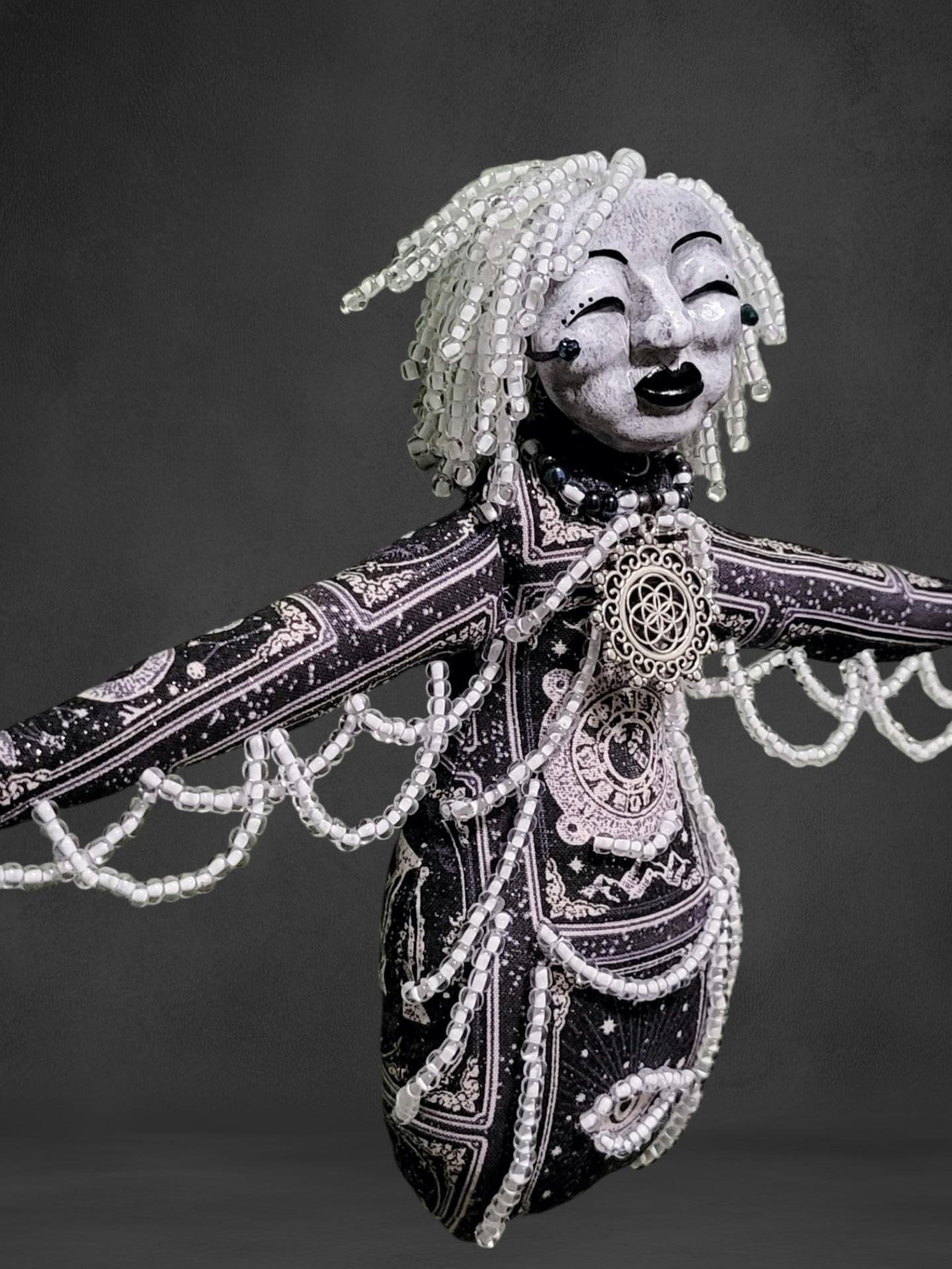 Seven Sisters Pleiades - Electra -  OOAK Celestial Beaded Art Doll