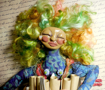 OOAK Art Doll for Self Care - The Wild Woman and her Pocket of Love