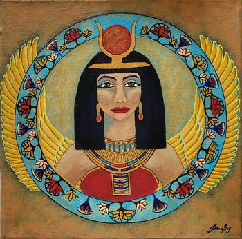 Goddess Isis Wall Art - Original Painting 12x12