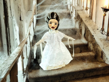 Bride of Frankenstein  - OOAK Art Doll - Spooky Women