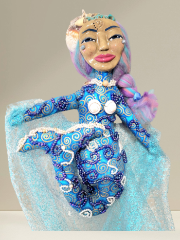 OOAK Beaded  Mermaid Art Doll - Lana of the Calm Waters