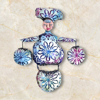 It's all a Balancing Act -   OOAK Beaded  Art Doll 